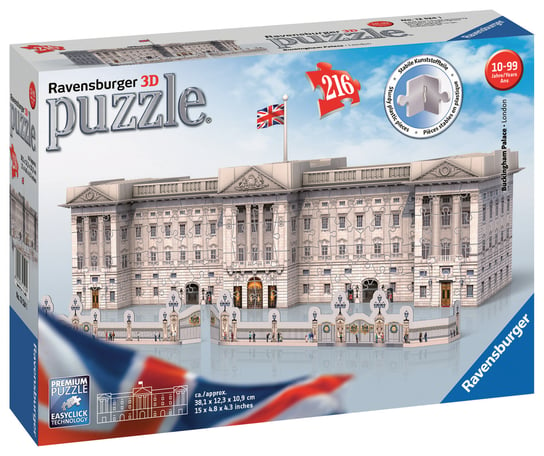 Ravensburger, puzzle 3D, Buckingham Palace, 216 el. Ravensburger