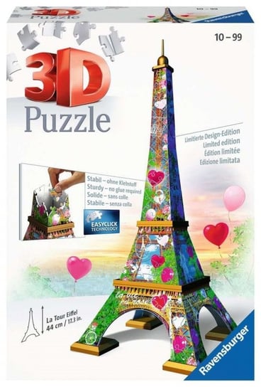 Ravensburger, puzzle, 3D Budynki Wieża Eiffla Love, 216 el. Ravensburger