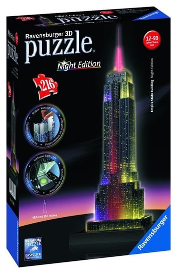 Ravensburger, puzzle 3D, Empire State Building, 216 el. Ravensburger