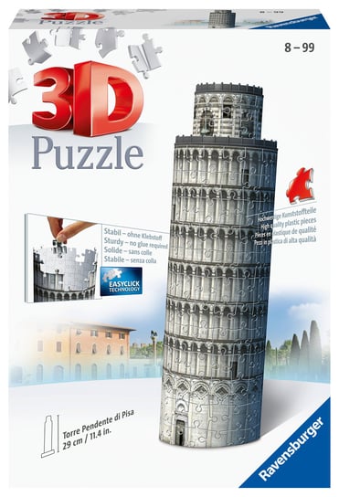Ravensburger, Puzzle 3D, Krzywa Wieża w Pizie, 216 el. Ravensburger