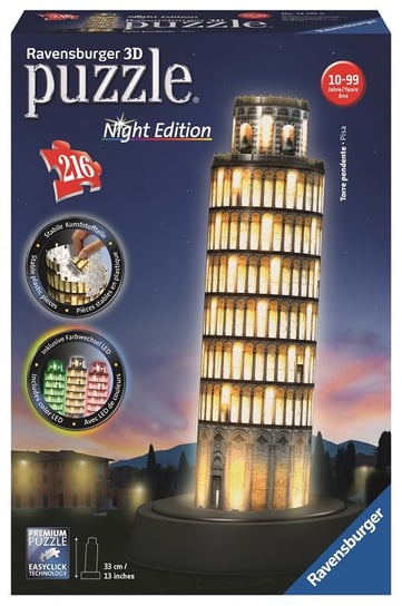 Ravensburger, puzzle 3D, Krzywa wieża w Pizie, 216 el. Ravensburger