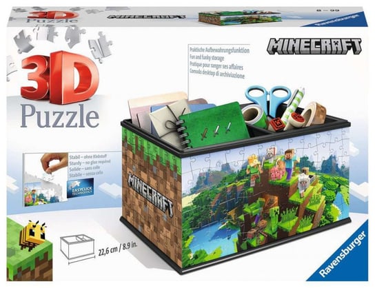 Ravensburger, puzzle 3D, Minecraft szkatułka, 216 el. Ravensburger