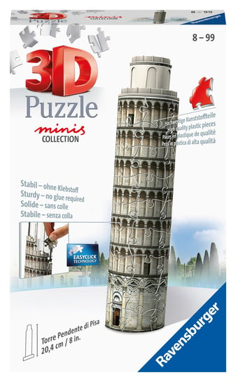 Ravensburger, puzzle 3D, Mini Budynki, Krzywa Wieża w Pizie, 54 el. Ravensburger