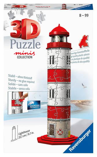 Ravensburger, puzzle 3D, Mini budynki, Latarnia Morska, 54 el. Ravensburger