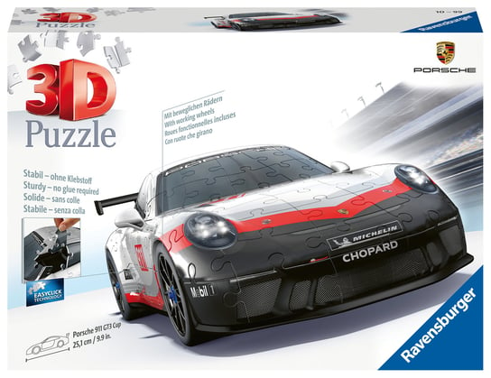Ravensburger, puzzle, 3D Pojazdy Porsche GT3 Cup, 108 el. Ravensburger