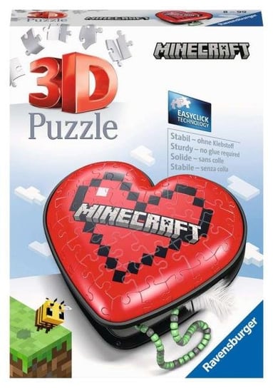 Ravensburger, puzzle, 3D Serce Minecraft, 54 el. Ravensburger