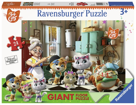 Ravensburger, puzzle, 44 Koty, Koty z Babcią, 24 el. Ravensburger