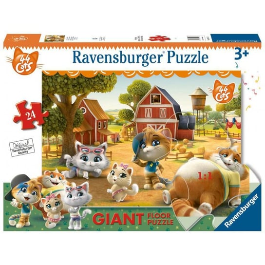 Ravensburger, puzzle, 44 Koty na Farmie, 49 el. Ravensburger