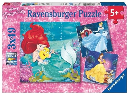 Ravensburger, puzzle, Abenteuer der Prinzessinnen, 3x49 el. Ravensburger