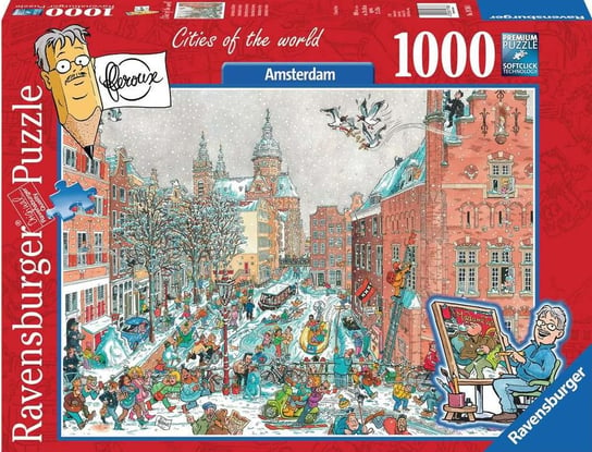 Ravensburger, puzzle, Amsterdam Zimą, 1000 el. Ravensburger