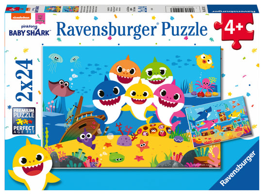 Ravensburger, puzzle, Baby Shark, 2x24 el. Ravensburger