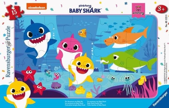 Ravensburger, puzzle, Baby Shark w ramce, 15 el. Ravensburger