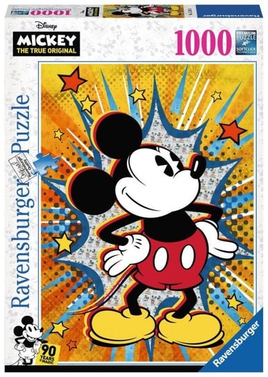 Ravensburger, puzzle, bajki, Disney, Myszka Miki i Przyjaciele, Myszka Miki Retro, 1000 el. Ravensburger