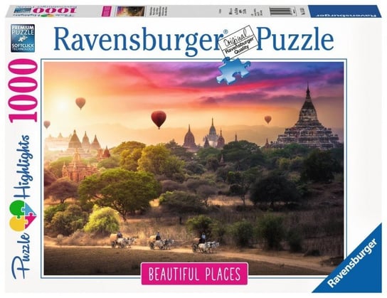 Ravensburger, puzzle, Balony nad Myanmar, 1000 el. Ravensburger