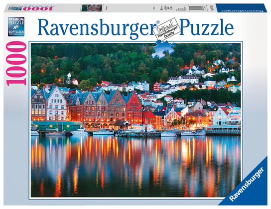 Ravensburger, puzzle, Bergen Norwegia, 1000 el. Ravensburger