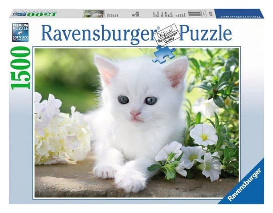Ravensburger, puzzle, Biały kociak, 1500 el. Ravensburger