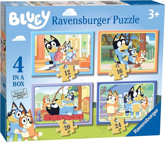 Ravensburger, puzzle, Bluey, dla dzieci, Zestaw, 12/16/20/24 el. Ravensburger