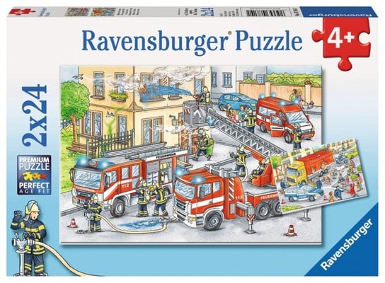 Ravensburger, puzzle, Bohaterowie w akcji, 2x24 el. Ravensburger