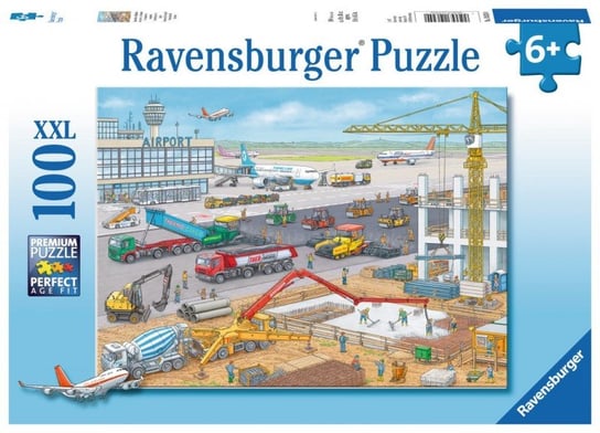 Ravensburger, puzzle, Budowa lotniska, 100 el. Ravensburger