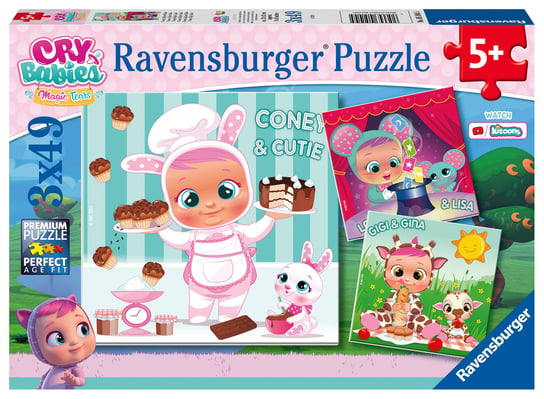 Ravensburger, puzzle, Cry Babies, 3x49 el. Cry Babies