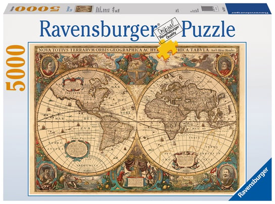 Ravensburger, puzzle, Dawna mapa świata, 5000 el. Ravensburger