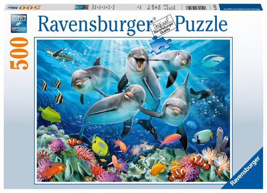 Ravensburger, puzzle, Delfiny, 500 el. Ravensburger