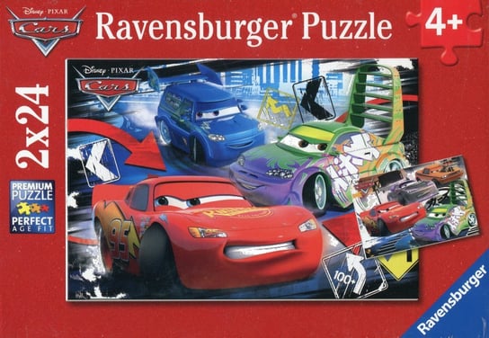 Ravensburger, puzzle, Disney, Auta, 2x24 el. Ravensburger