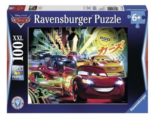 Ravensburger, puzzle, Disney, Auta, XXL Neon, 100 el. Ravensburger