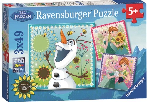 Ravensburger, puzzle, Disney, Frozen Gorączka Lodu, 3x49 el. Ravensburger