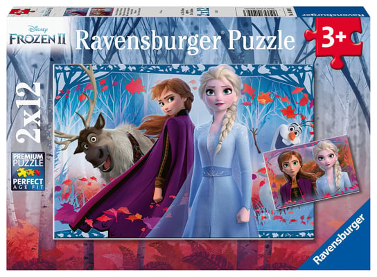 Ravensburger, puzzle, Disney, Kraina Lodu 2, 2x12 el. Ravensburger