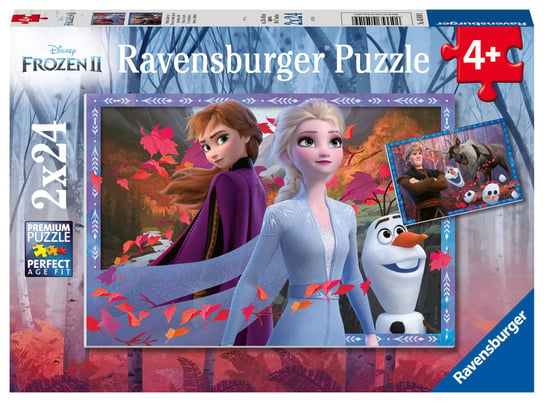 Ravensburger, puzzle, Disney, Kraina Lodu 2, Mroźne przygody, 2x24 el. Ravensburger