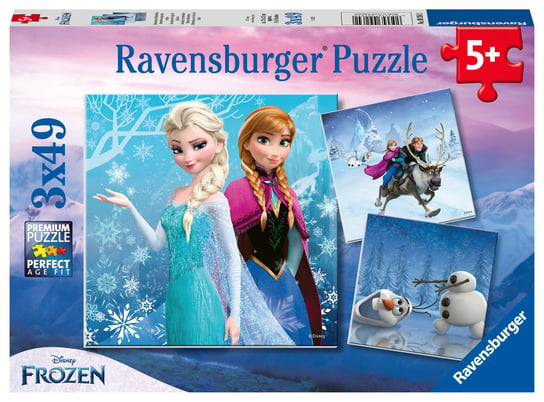 Ravensburger, puzzle, Disney, Kraina Lodu, 3x49 el. Ravensburger
