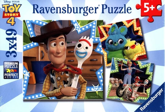 Ravensburger, puzzle, Disney, Toy Story 4, 3x49 el. Ravensburger