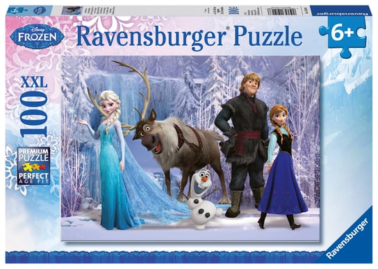 Ravensburger, puzzle, Disney, XXL Kraina Lodu, W Królestwie Królowej Śniegu, 100 el. Ravensburger