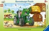 Ravensburger, puzzle dla dzieci 2D, Traktor na polu, 15 el. Ravensburger
