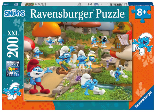 Ravensburger, puzzle dla dzieci 2D, XXL, Smurfy, 200 el. Ravensburger