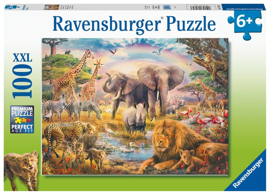 Ravensburger, puzzle, dla dzieci XXL Dzikie zwierzęta, 100 el. Ravensburger