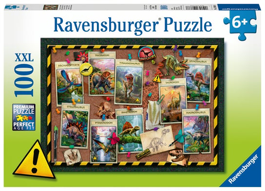 Ravensburger, puzzle, dla dzieci XXL Kolekcja dinozaurów, 100 el. Ravensburger