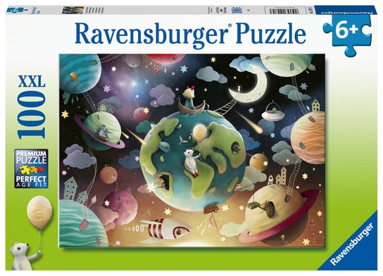 Ravensburger, puzzle, dla dzieci XXL Kosmiczny Plac Zabaw, 100 el. Ravensburger