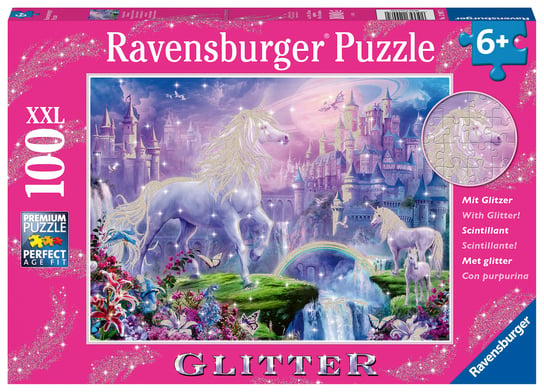 Ravensburger, puzzle, dla dzieci XXL Królestwo Jednorożców, 100 el. Ravensburger
