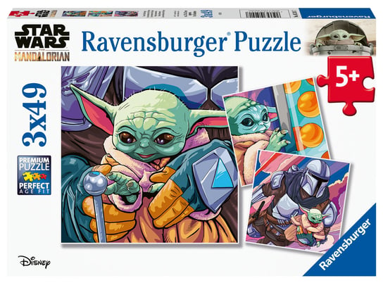 Ravensburger, puzzle, dla dzieci, XXL, Mandalorian, 3x49 el. Ravensburger