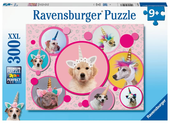 Ravensburger, puzzle, dla dzieci XXL Pieski Jednorożce, 300 el. Ravensburger