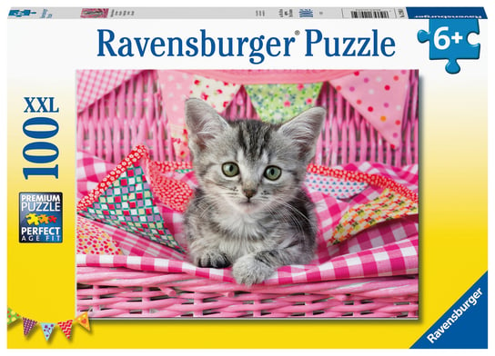 Ravensburger, puzzle, dla dzieci XXL Słodki kotek, 100 el. Ravensburger