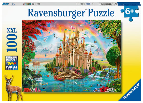 Ravensburger, puzzle, dla dzieci XXL Tęczowy zamek, 100 el. Ravensburger