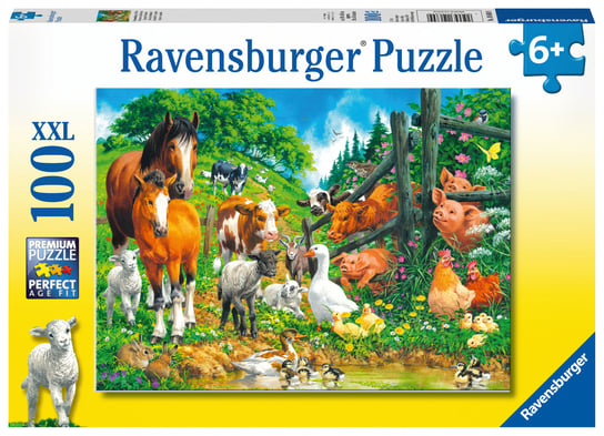 Ravensburger, puzzle, dla dzieci XXL Wiejskie zwierzaki, 100 el. Ravensburger