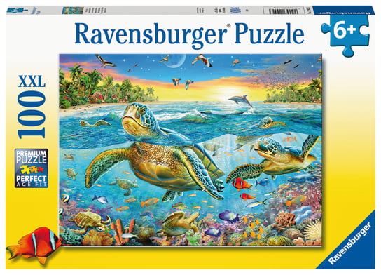 Ravensburger, puzzle, dla dzieci XXL Żółwie Morskie, 100 el. Ravensburger