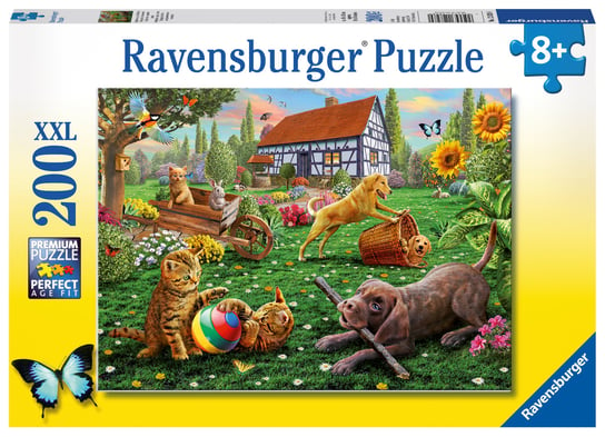 Ravensburger, puzzle, dla dzieci XXL Zwierzaki w ogrodzie, 200 el. Ravensburger
