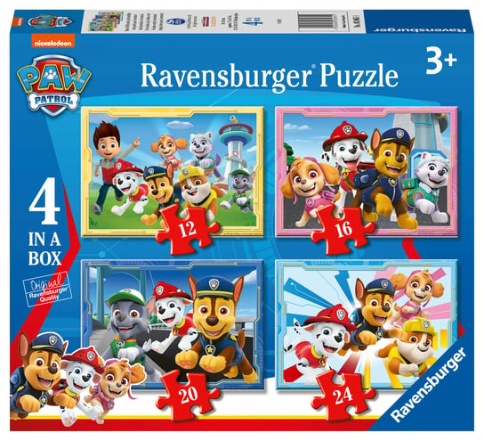 Ravensburger, puzzle, Drużyna Psi Patrol, 12/16/20/24 el. Ravensburger