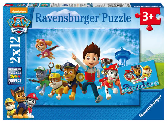 Ravensburger, puzzle, Drużyna Psi Patrol, 2x12 el. Ravensburger