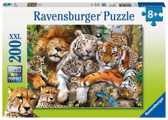 Ravensburger, puzzle, Dzikie koty, XXL, 200 el. Ravensburger